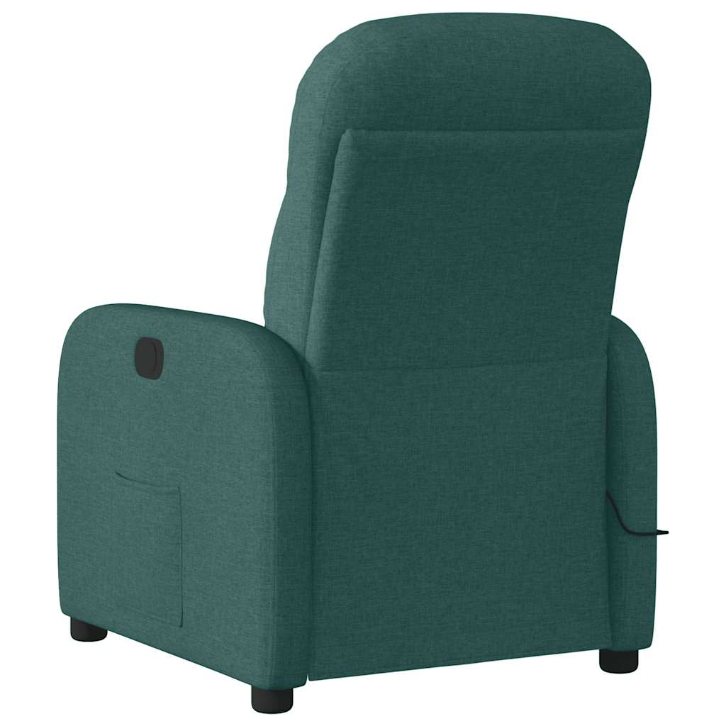 Massagestoel elektrisch verstelbaar stof donkergroen is nu te koop bij PeponiXL, paradijselijk wonen!