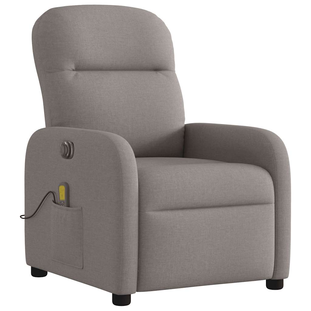 Massagestoel elektrisch verstelbaar stof taupe is nu te koop bij PeponiXL, paradijselijk wonen!