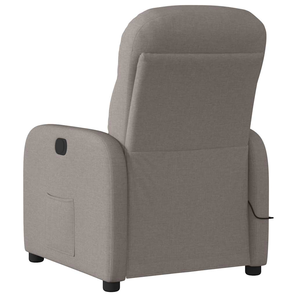 Massagestoel elektrisch verstelbaar stof taupe is nu te koop bij PeponiXL, paradijselijk wonen!