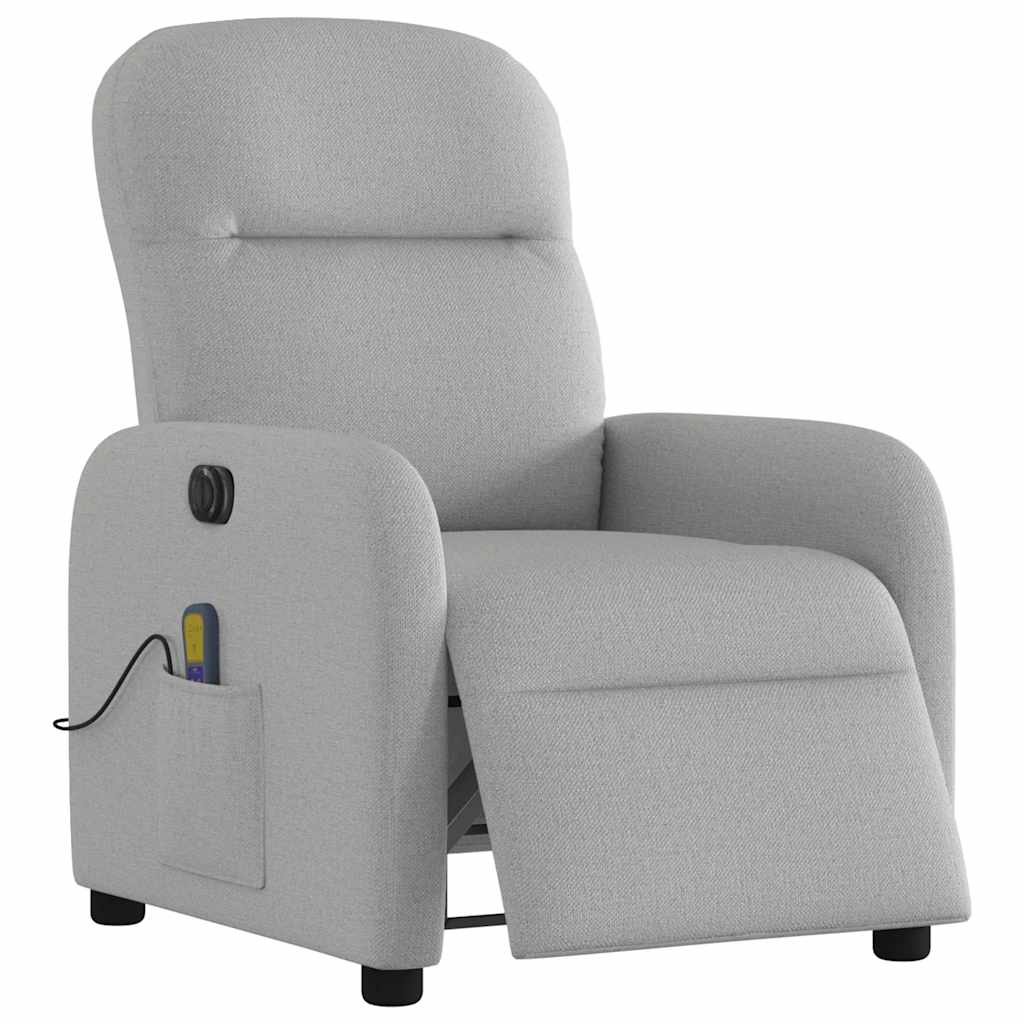 Massagestoel elektrisch verstelbaar stof wolk grijs is nu te koop bij PeponiXL, paradijselijk wonen!
