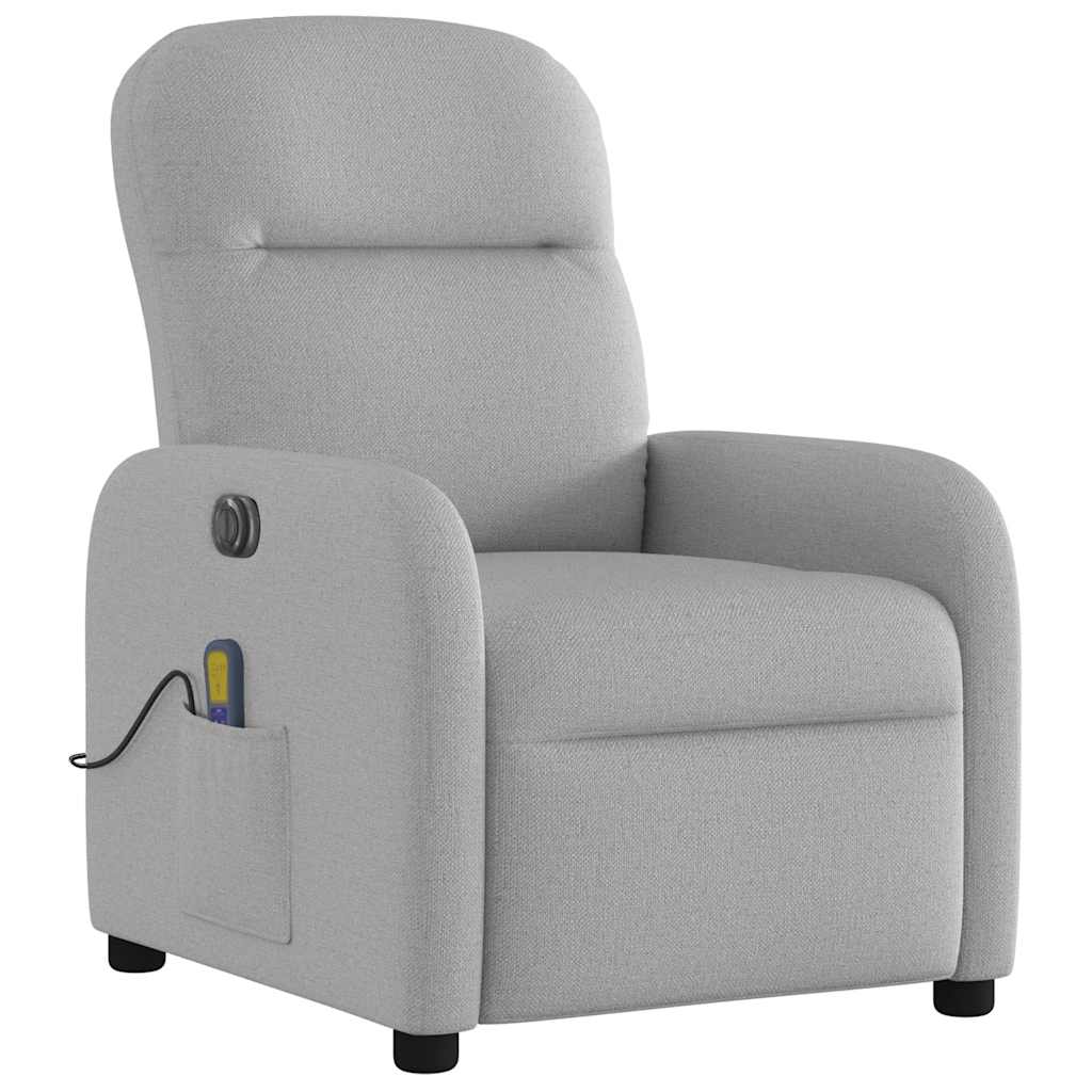 Massagestoel elektrisch verstelbaar stof wolk grijs is nu te koop bij PeponiXL, paradijselijk wonen!