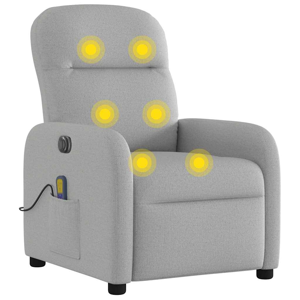 Massagestoel elektrisch verstelbaar stof wolk grijs is nu te koop bij PeponiXL, paradijselijk wonen!