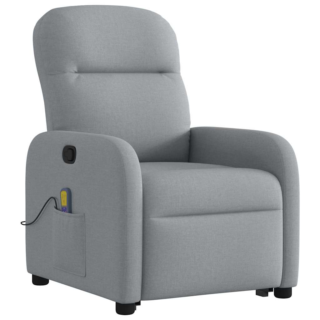 Sta-op-massagestoel verstelbaar stof lichtgrijs is nu te koop bij PeponiXL, paradijselijk wonen!