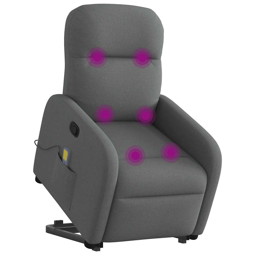 Sta-op-massagestoel verstelbaar stof donkergrijs is nu te koop bij PeponiXL, paradijselijk wonen!