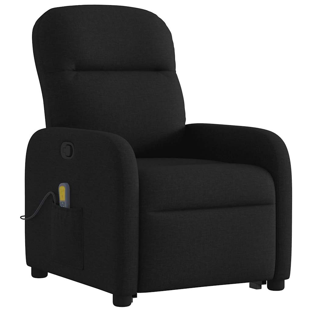 Sta-op-massagestoel verstelbaar stof zwart is nu te koop bij PeponiXL, paradijselijk wonen!