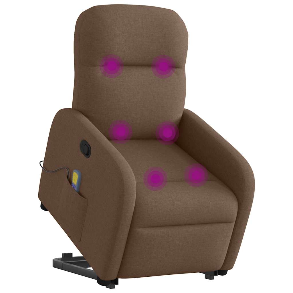 Sta-op-massagestoel verstelbaar stof bruin is nu te koop bij PeponiXL, paradijselijk wonen!