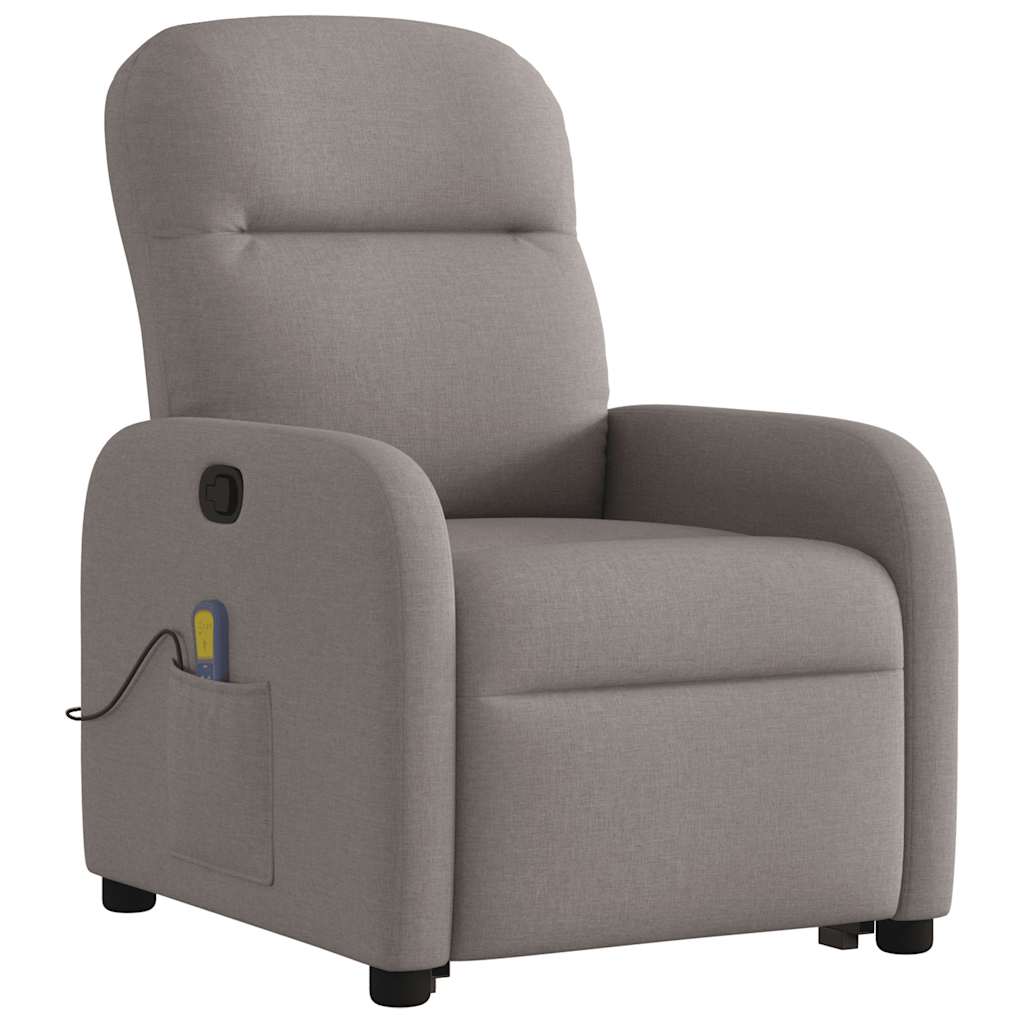 Sta-op-massagestoel verstelbaar stof taupe is nu te koop bij PeponiXL, paradijselijk wonen!