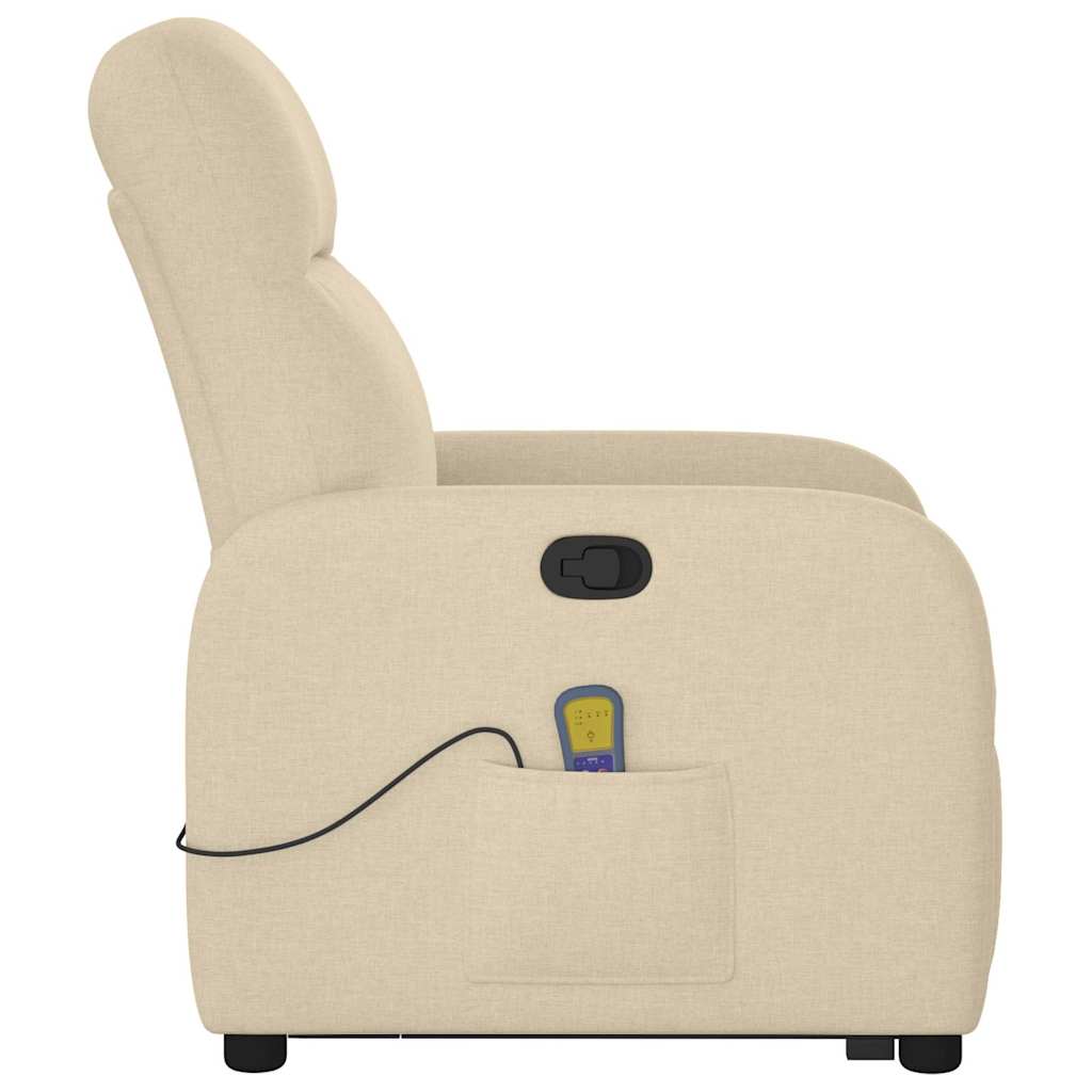 Sta-op-massagestoel verstelbaar stof crèmekleurig is nu te koop bij PeponiXL, paradijselijk wonen!
