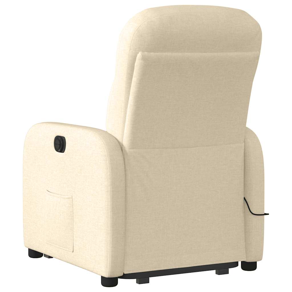 Sta-op-massagestoel verstelbaar stof crèmekleurig is nu te koop bij PeponiXL, paradijselijk wonen!