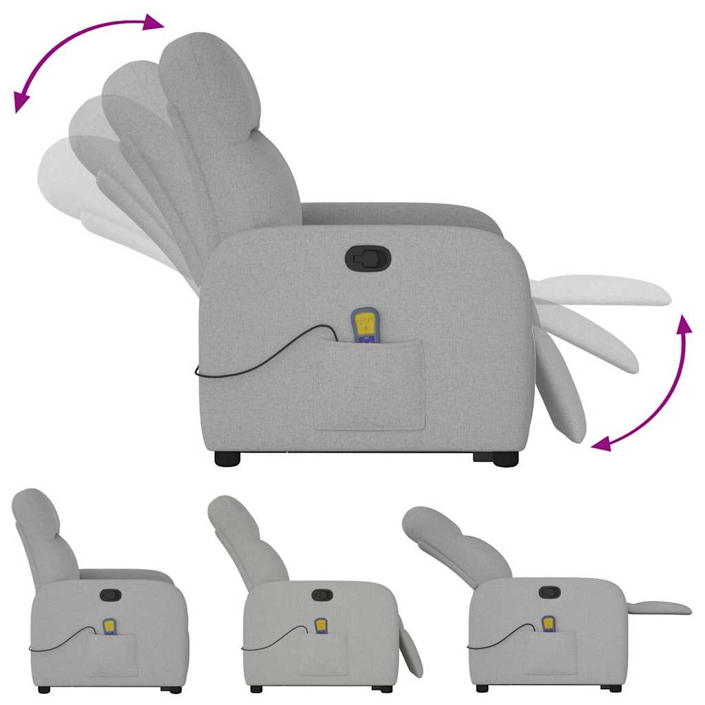 Sta-op-massagestoel verstelbaar stof wolk grijs is nu te koop bij PeponiXL, paradijselijk wonen!