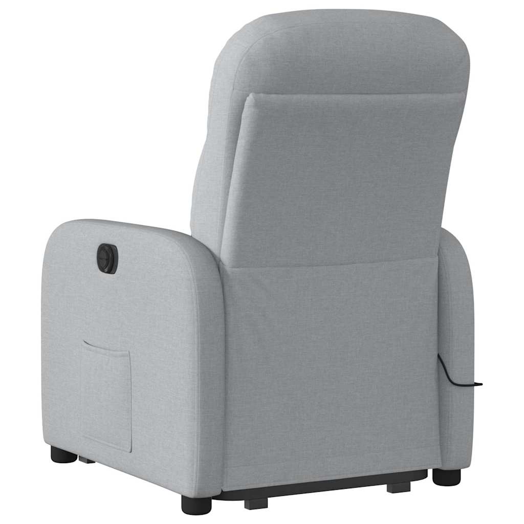 Sta-op-massagestoel elektrisch verstelbaar stof lichtgrijs is nu te koop bij PeponiXL, paradijselijk wonen!