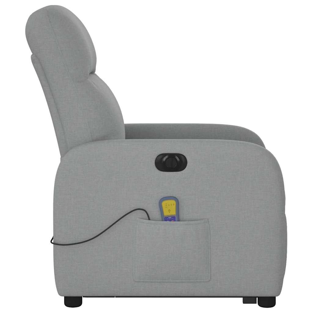 Sta-op-massagestoel elektrisch verstelbaar stof lichtgrijs is nu te koop bij PeponiXL, paradijselijk wonen!