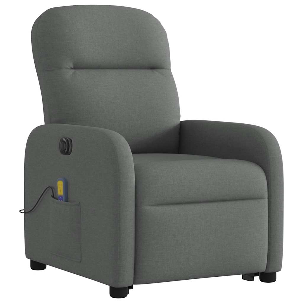Sta-op-massagestoel elektrisch verstelbaar stof donkergrijs is nu te koop bij PeponiXL, paradijselijk wonen!