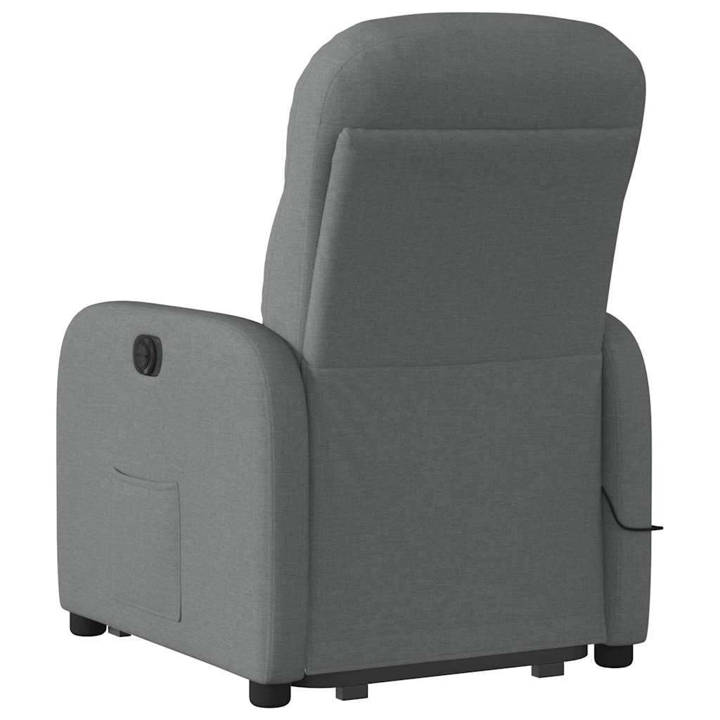 Sta-op-massagestoel elektrisch verstelbaar stof donkergrijs is nu te koop bij PeponiXL, paradijselijk wonen!