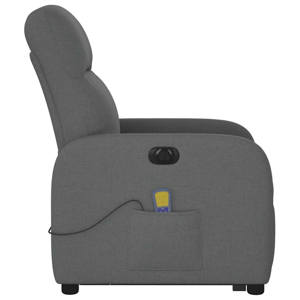 Sta-op-massagestoel elektrisch verstelbaar stof donkergrijs is nu te koop bij PeponiXL, paradijselijk wonen!