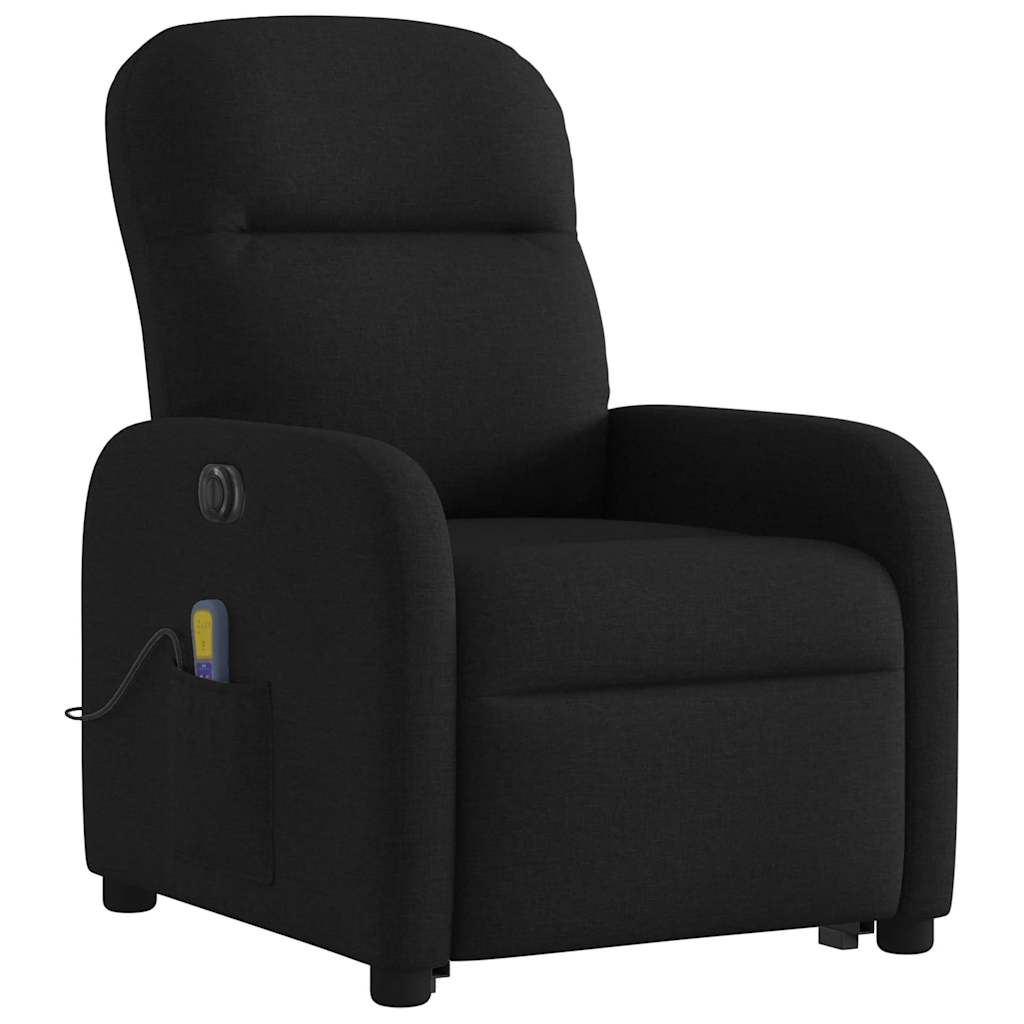 Sta-op-massagestoel elektrisch verstelbaar stof zwart is nu te koop bij PeponiXL, paradijselijk wonen!