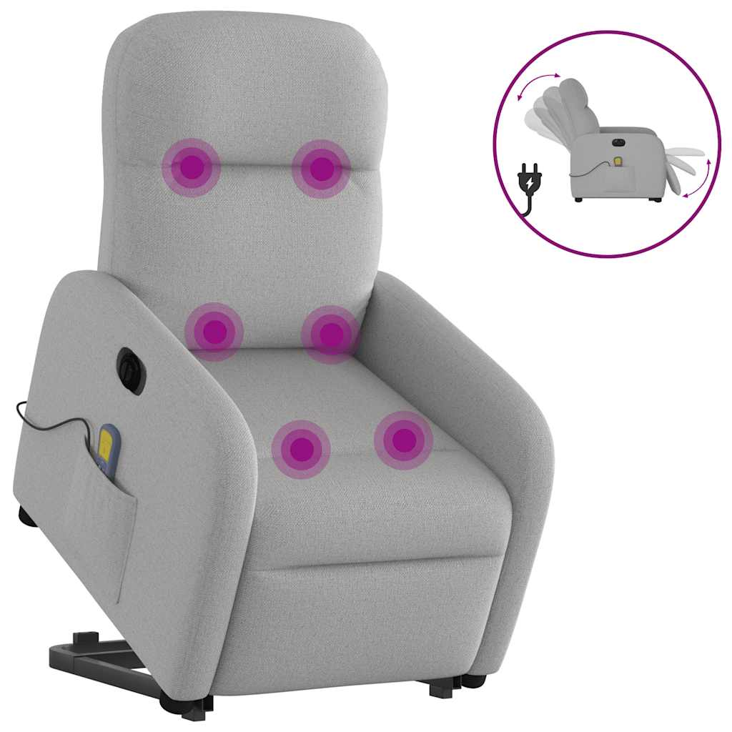 Sta-op-massagestoel elektrisch verstelbaar stof wolk grijs is nu te koop bij PeponiXL, paradijselijk wonen!