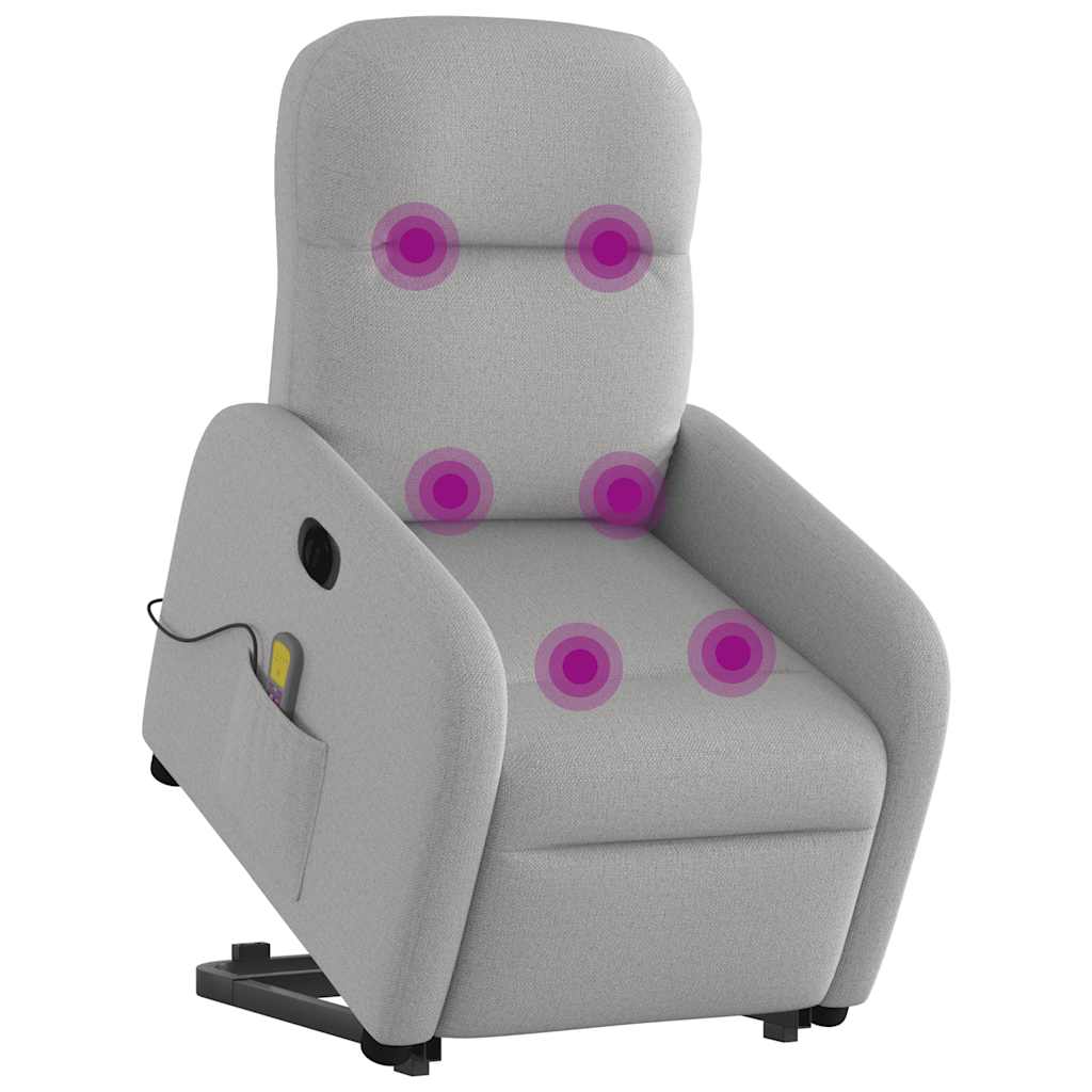 Sta-op-massagestoel elektrisch verstelbaar stof wolk grijs is nu te koop bij PeponiXL, paradijselijk wonen!