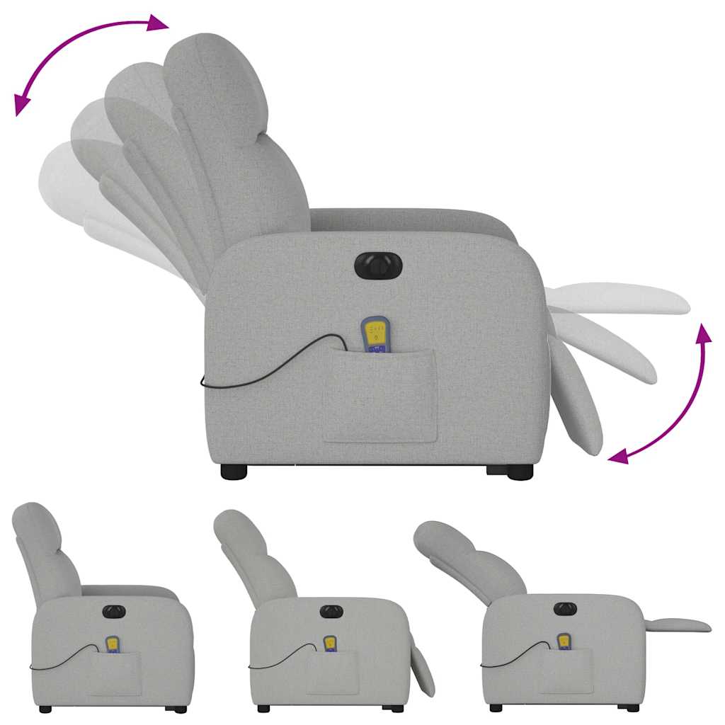 Sta-op-massagestoel elektrisch verstelbaar stof wolk grijs is nu te koop bij PeponiXL, paradijselijk wonen!