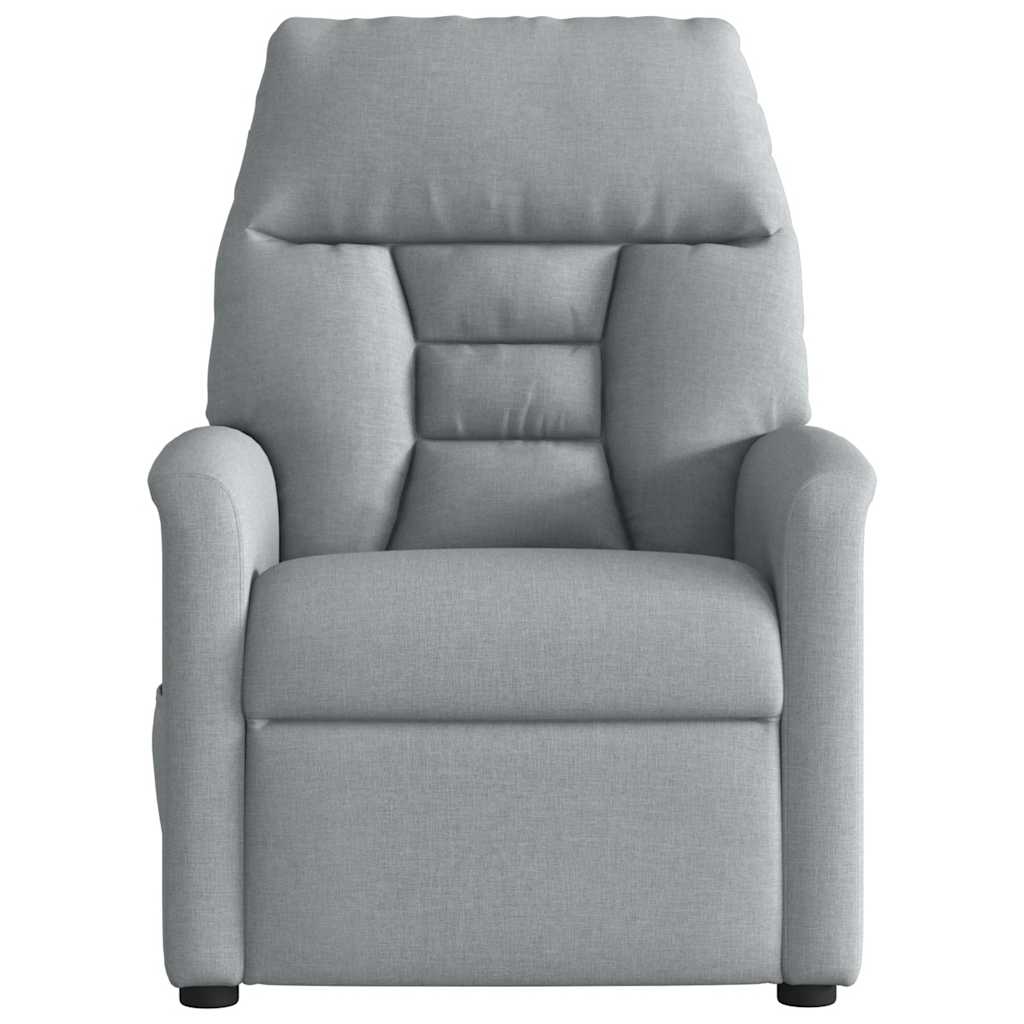 Fauteuil elektrisch verstelbaar stof lichtgrijs is nu te koop bij PeponiXL, paradijselijk wonen!