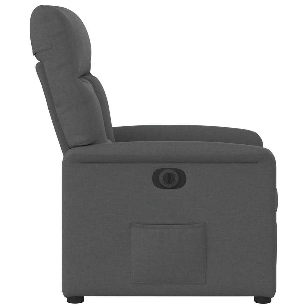 Fauteuil elektrisch verstelbaar stof donkergrijs is nu te koop bij PeponiXL, paradijselijk wonen!