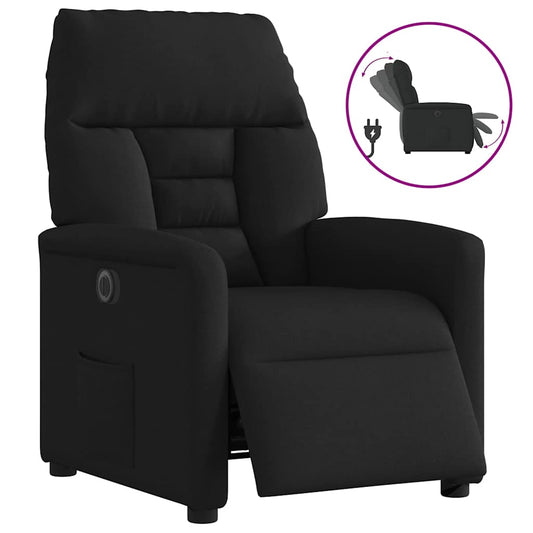 Fauteuil verstelbaar elektrisch stof zwart is nu te koop bij PeponiXL, paradijselijk wonen!
