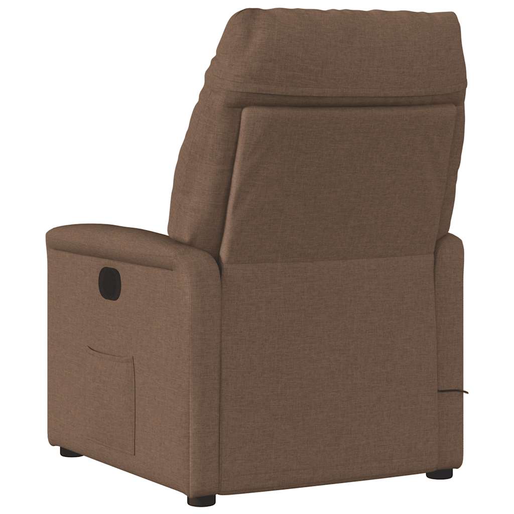 Fauteuil verstelbaar elektrisch stof bruin is nu te koop bij PeponiXL, paradijselijk wonen!