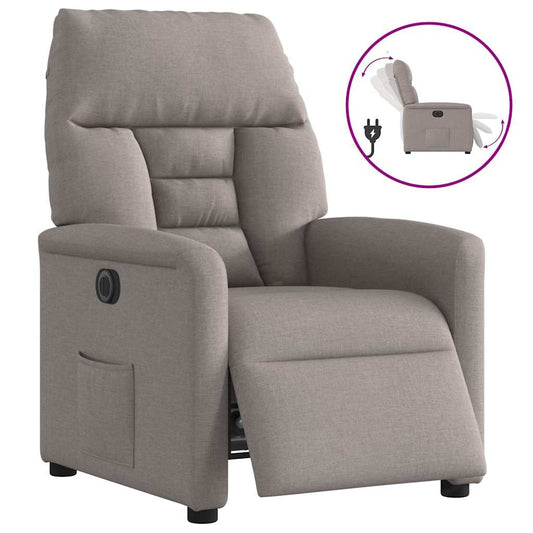 Fauteuil verstelbaar elektrisch stof taupe is nu te koop bij PeponiXL, paradijselijk wonen!