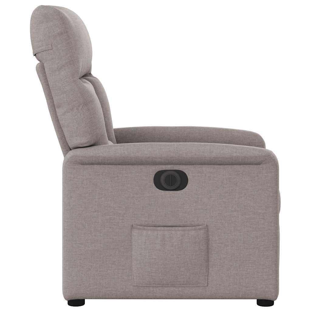 Fauteuil verstelbaar elektrisch stof taupe is nu te koop bij PeponiXL, paradijselijk wonen!