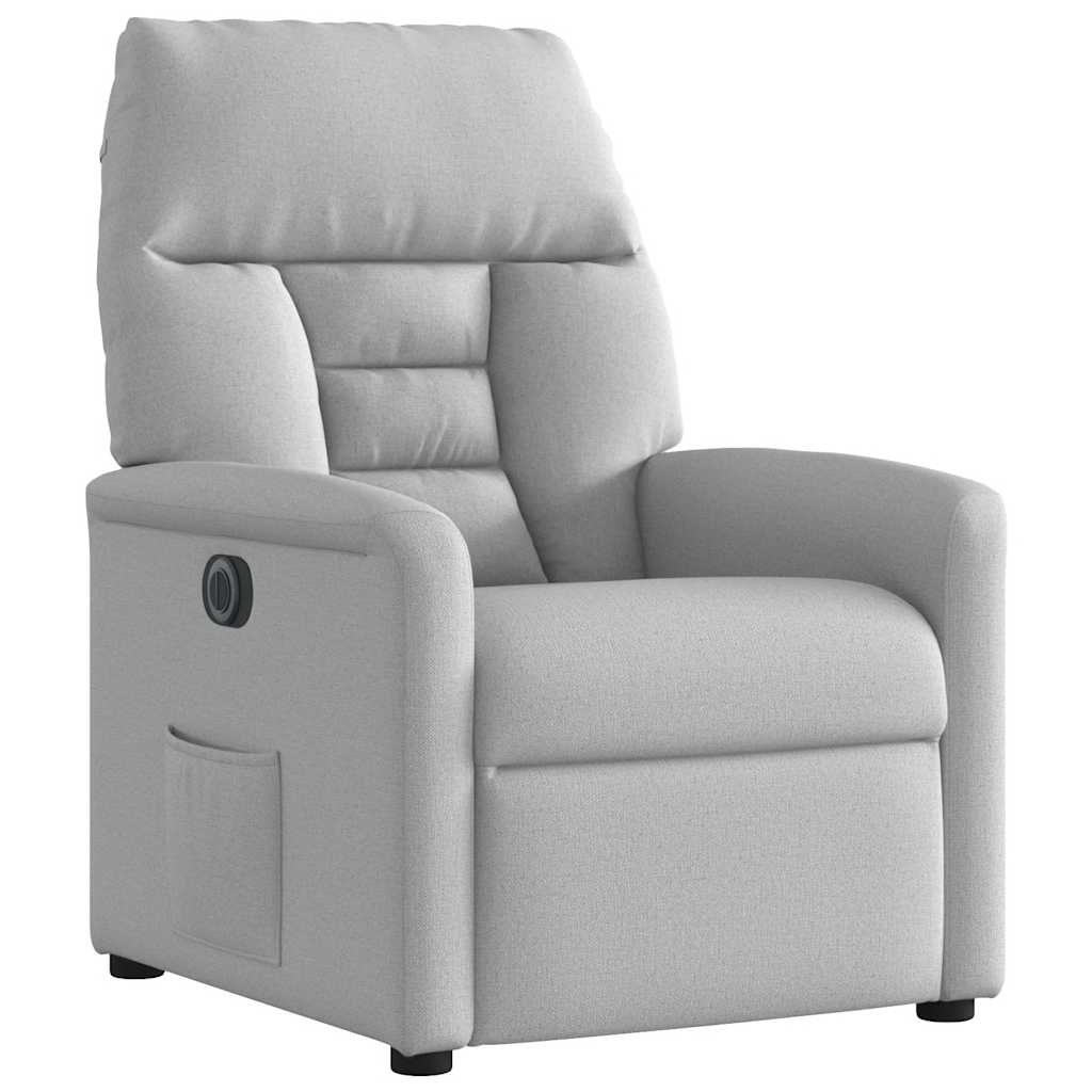 Fauteuil elektrisch verstelbaar stof wolk grijs is nu te koop bij PeponiXL, paradijselijk wonen!