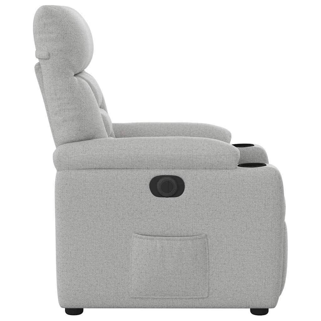 Fauteuil elektrisch verstelbaar stof wolk grijs is nu te koop bij PeponiXL, paradijselijk wonen!