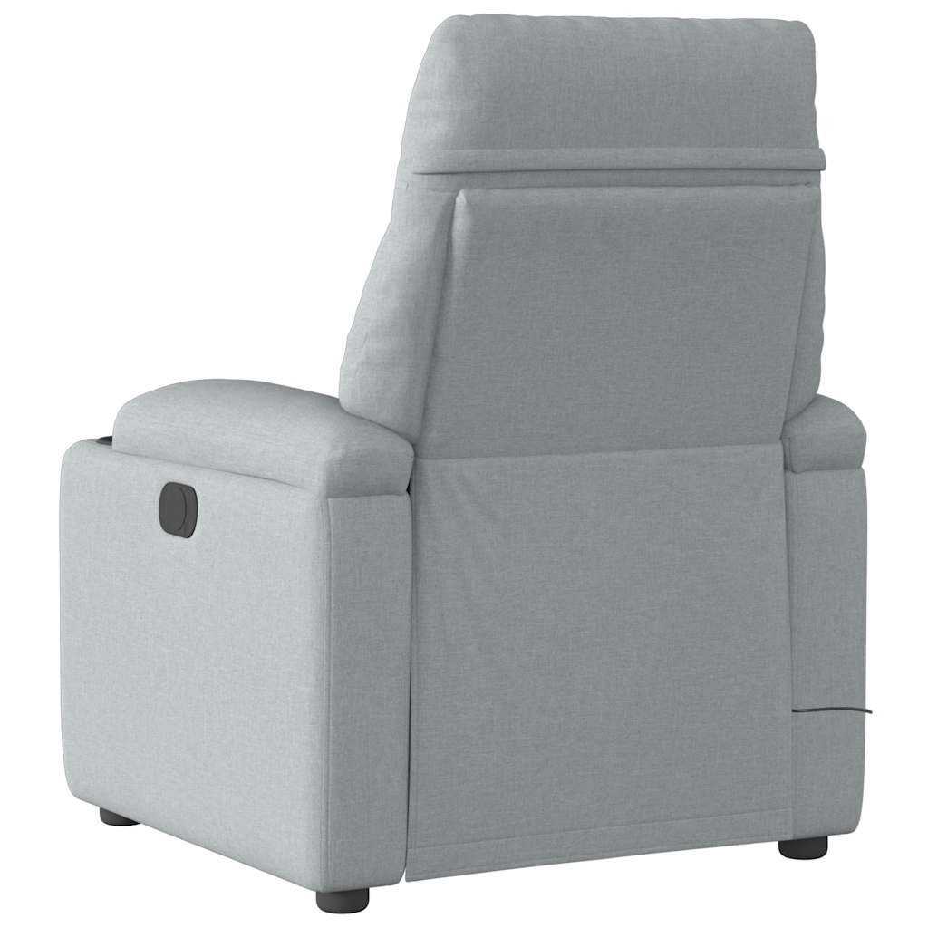Massagestoel elektrisch verstelbaar stof lichtgrijs is nu te koop bij PeponiXL, paradijselijk wonen!