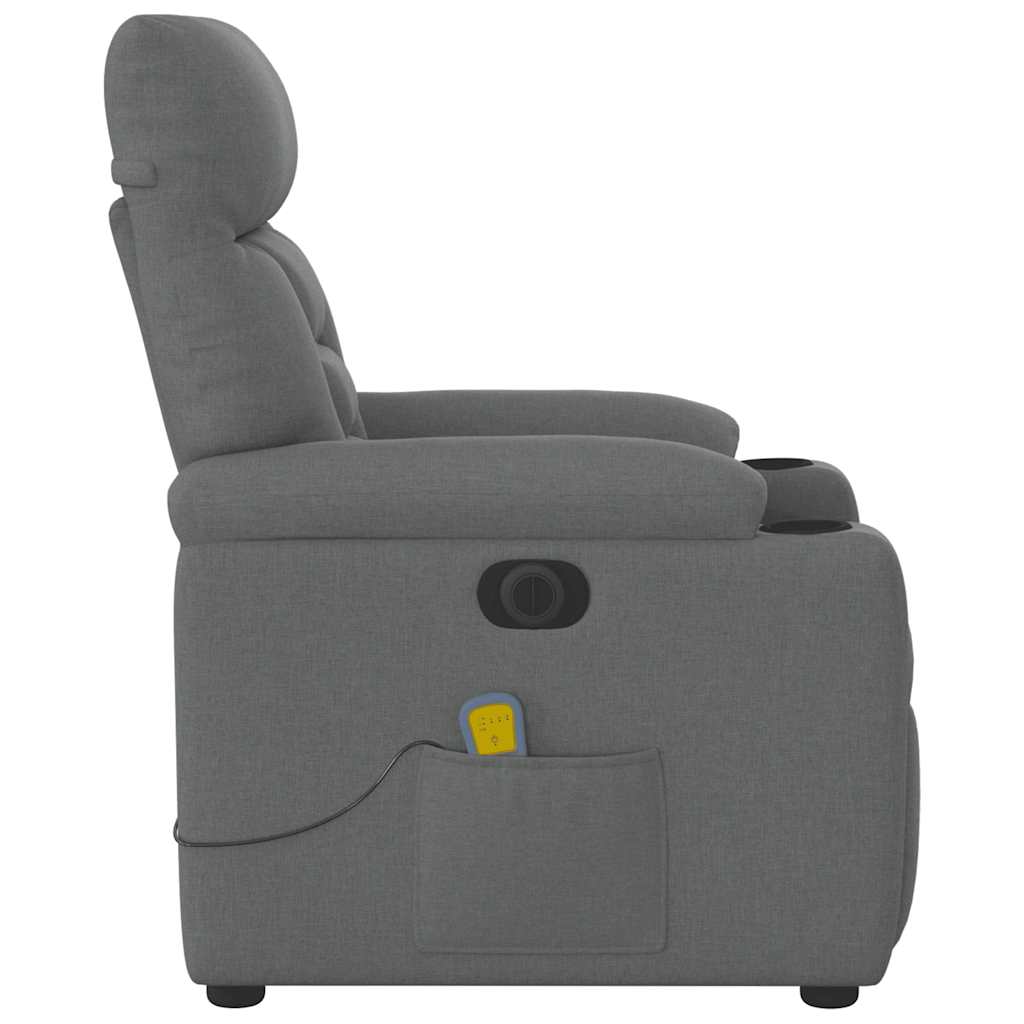 Massagestoel elektrisch verstelbaar stof donkergrijs is nu te koop bij PeponiXL, paradijselijk wonen!