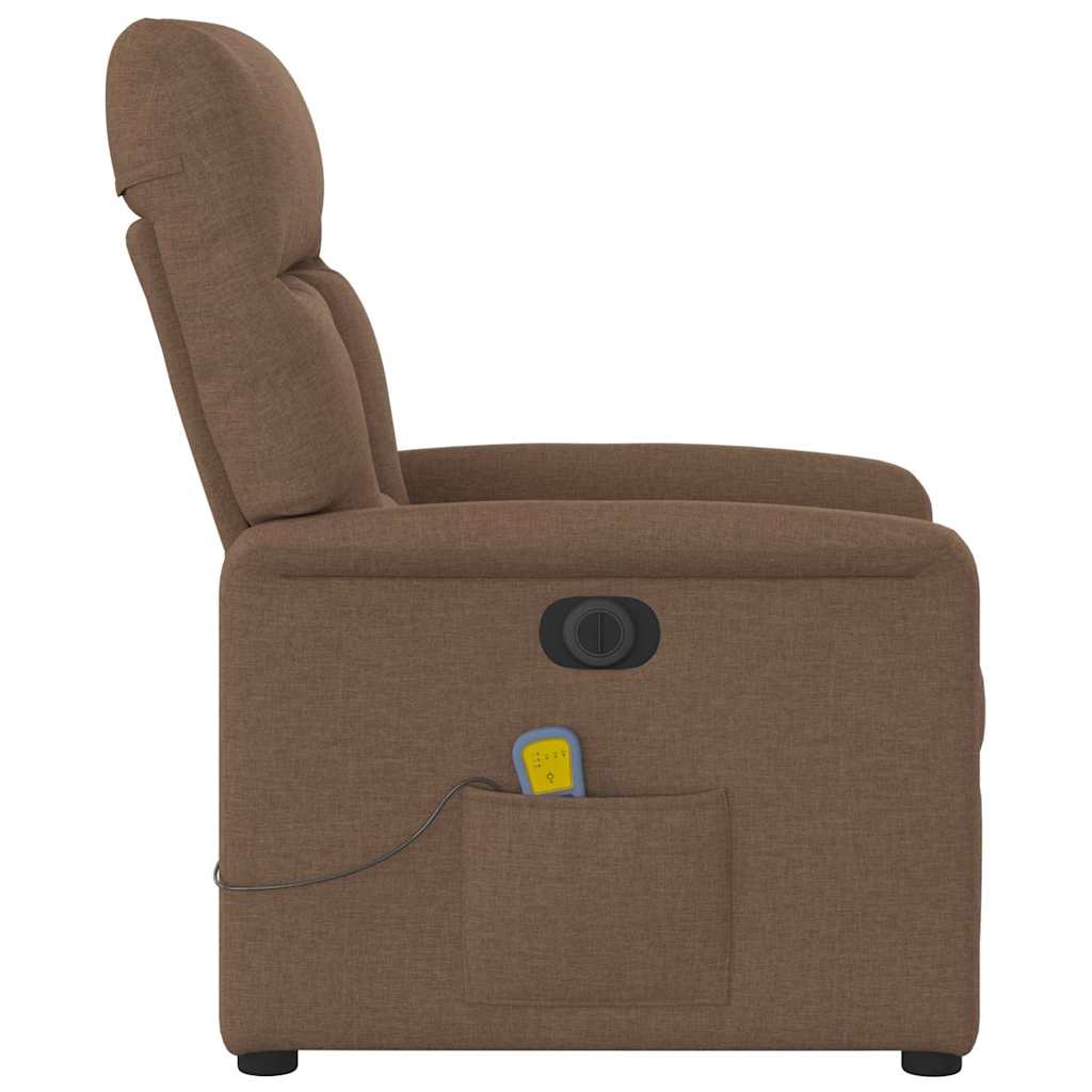 Massagestoel elektrisch verstelbaar stof bruin is nu te koop bij PeponiXL, paradijselijk wonen!