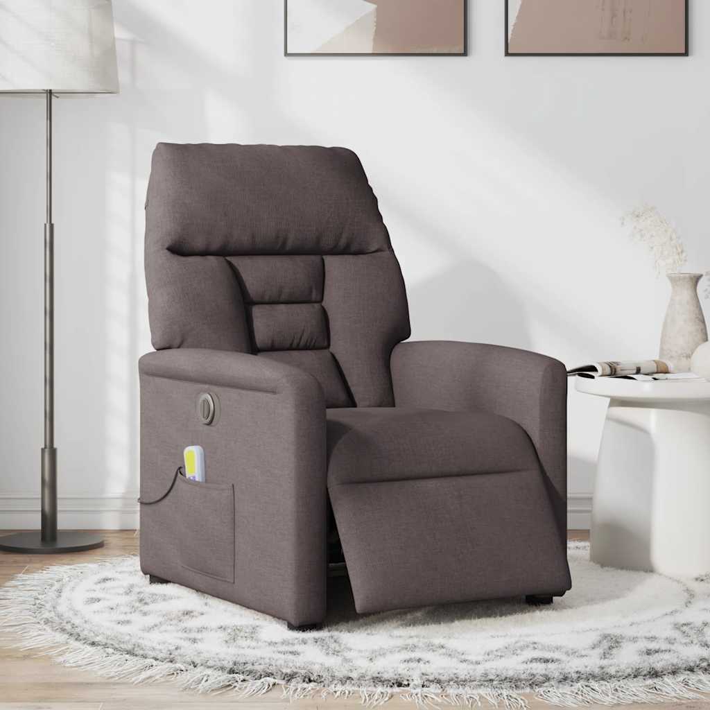 Massagestoel elektrisch verstelbaar stof donkerbruin is nu te koop bij PeponiXL, paradijselijk wonen!