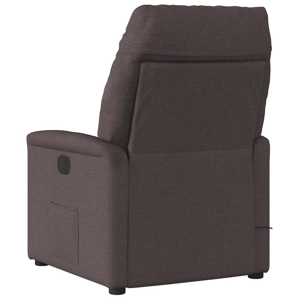 Massagestoel elektrisch verstelbaar stof donkerbruin is nu te koop bij PeponiXL, paradijselijk wonen!