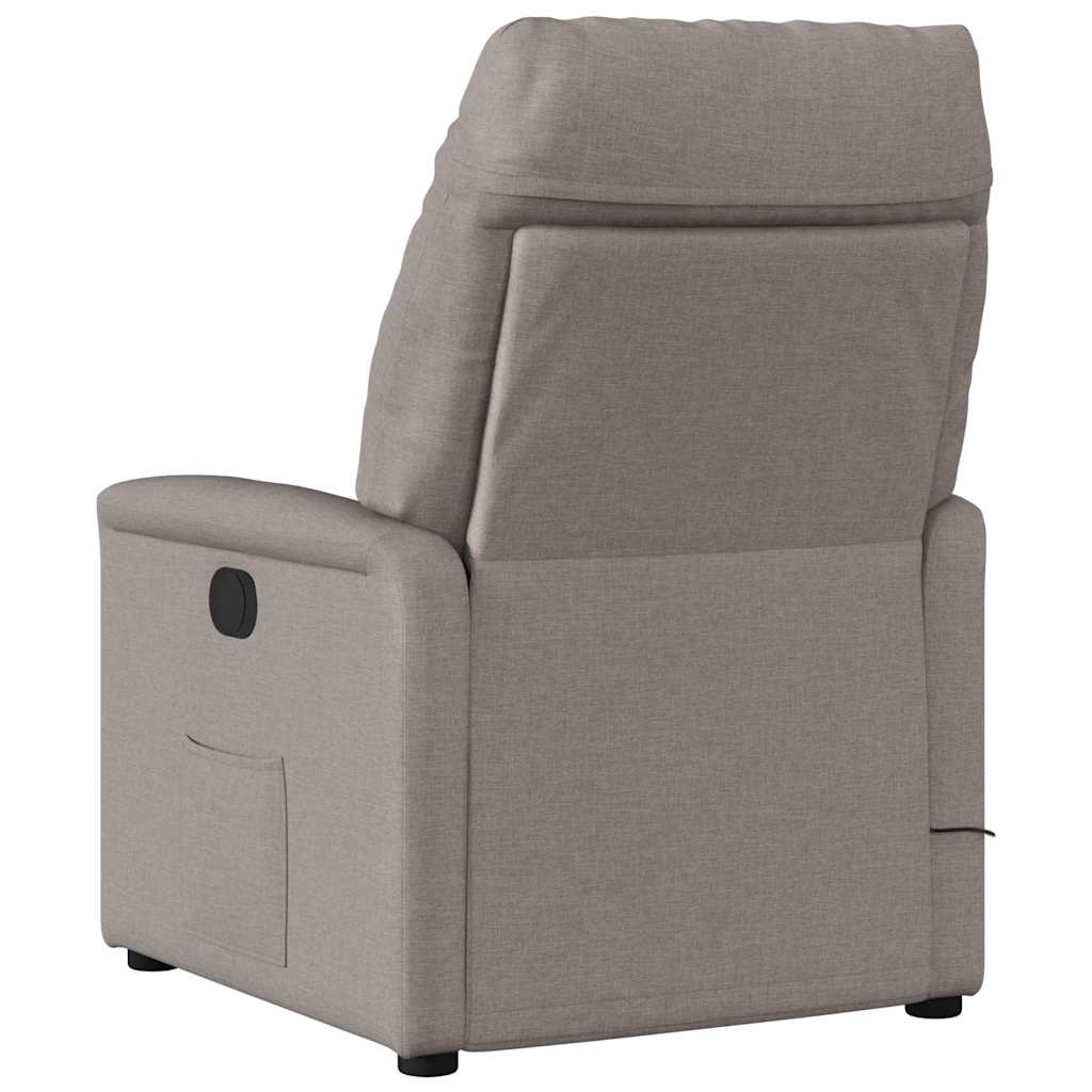 Massagestoel elektrisch verstelbaar stof taupe is nu te koop bij PeponiXL, paradijselijk wonen!
