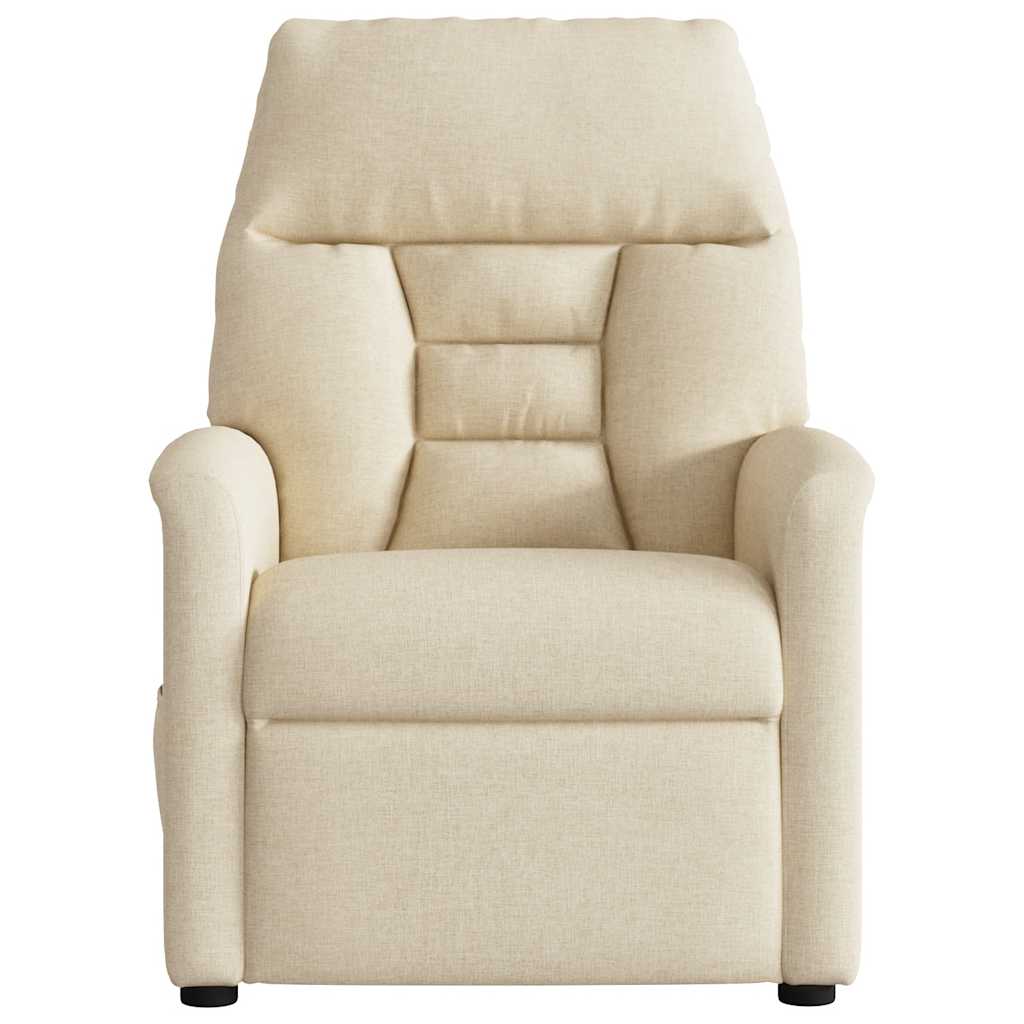Massagestoel elektrisch verstelbaar stof crèmekleurig is nu te koop bij PeponiXL, paradijselijk wonen!