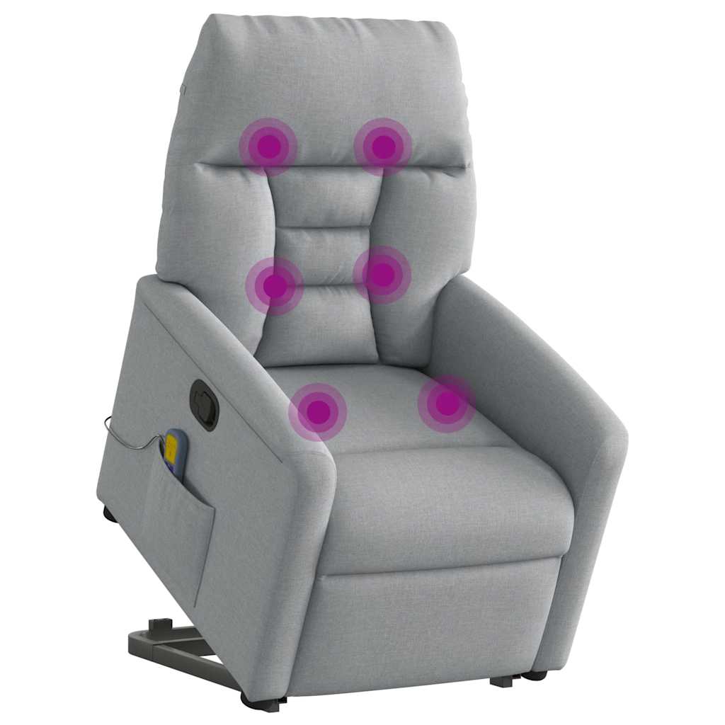 Sta-op-massagestoel verstelbaar stof lichtgrijs is nu te koop bij PeponiXL, paradijselijk wonen!