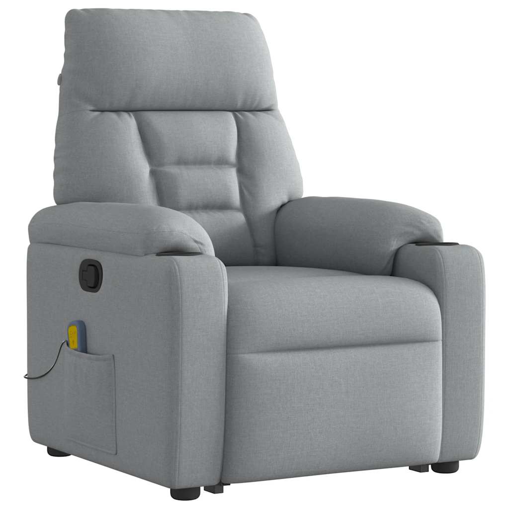 Sta-op-massagestoel verstelbaar stof lichtgrijs is nu te koop bij PeponiXL, paradijselijk wonen!