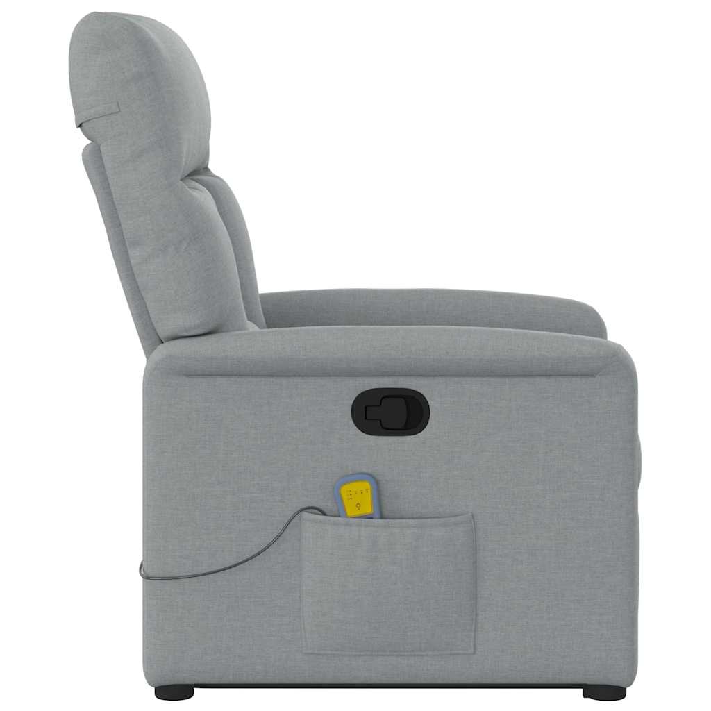 Sta-op-massagestoel verstelbaar stof lichtgrijs is nu te koop bij PeponiXL, paradijselijk wonen!