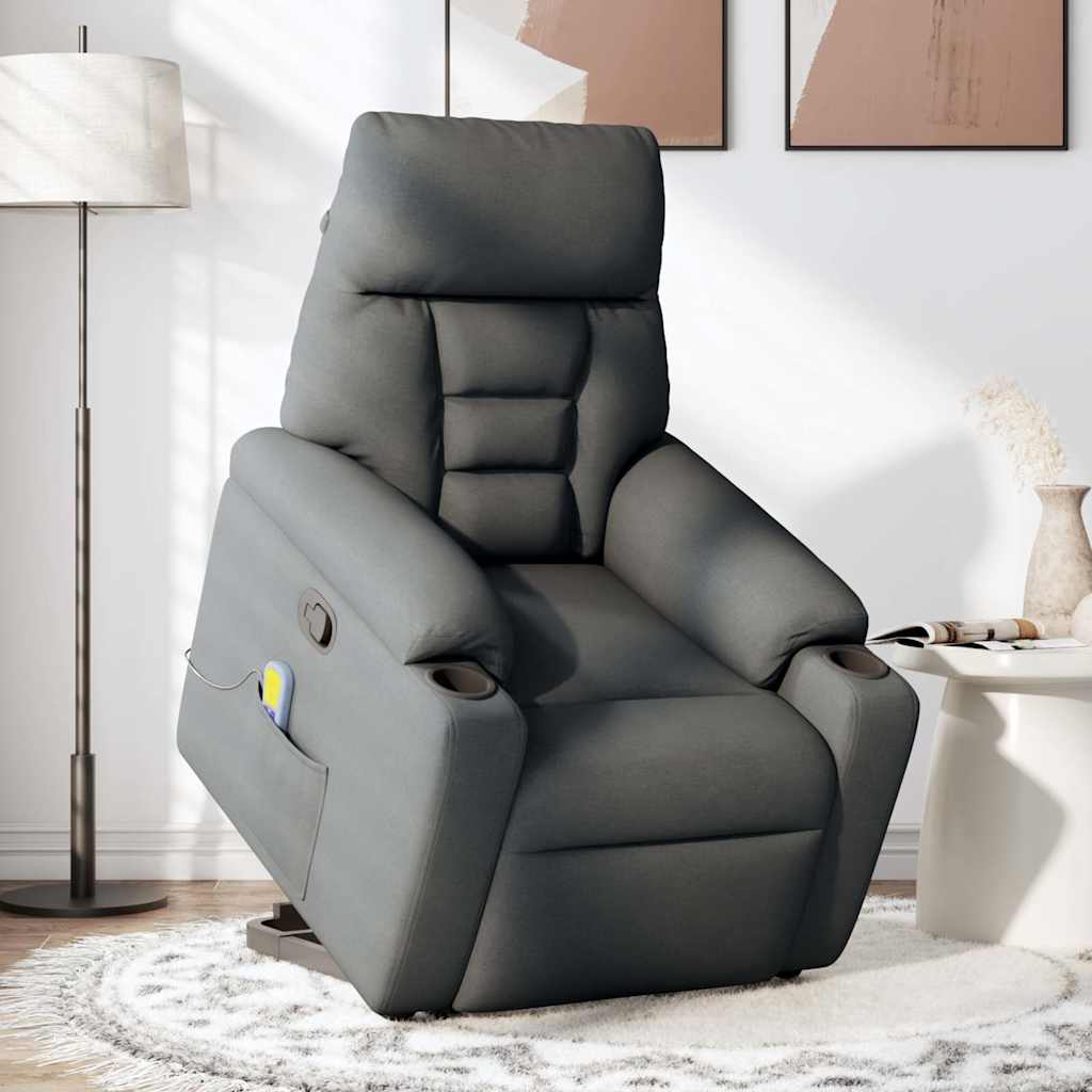 Sta-op-massagestoel verstelbaar stof donkergrijs is nu te koop bij PeponiXL, paradijselijk wonen!