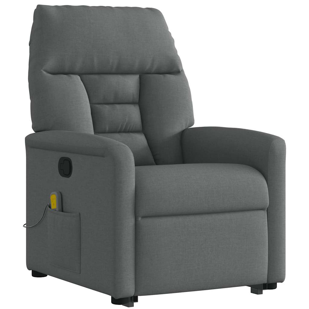 Sta-op-massagestoel verstelbaar stof donkergrijs is nu te koop bij PeponiXL, paradijselijk wonen!