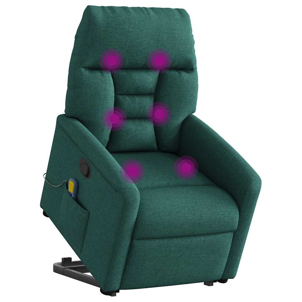 Sta-op-massagestoel verstelbaar stof donkergroen is nu te koop bij PeponiXL, paradijselijk wonen!