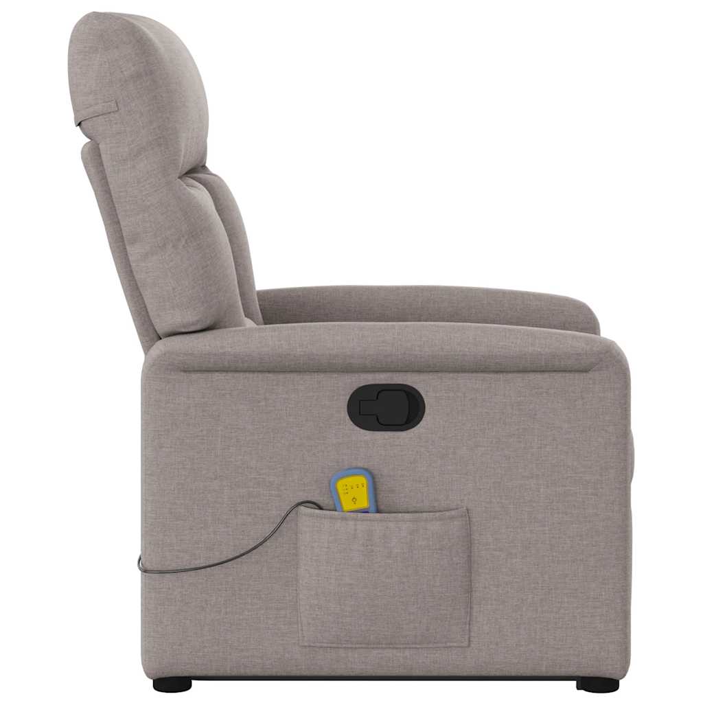 Sta-op-massagestoel verstelbaar stof taupe is nu te koop bij PeponiXL, paradijselijk wonen!