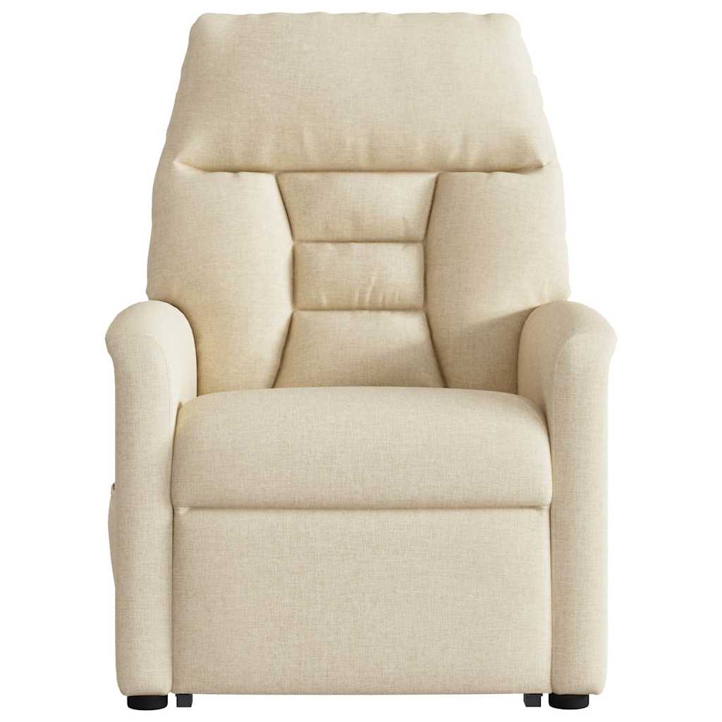 Sta-op-massagestoel verstelbaar stof crèmekleurig is nu te koop bij PeponiXL, paradijselijk wonen!