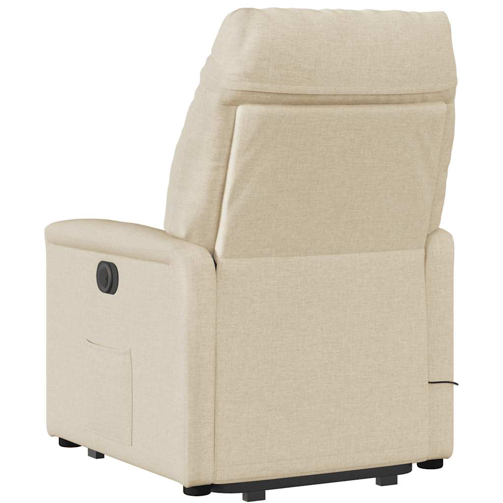 Sta-op-massagestoel verstelbaar stof crèmekleurig is nu te koop bij PeponiXL, paradijselijk wonen!