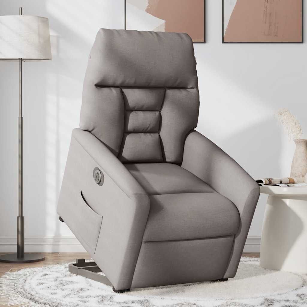 Sta-op-stoel elektrisch verstelbaar stof taupe is nu te koop bij PeponiXL, paradijselijk wonen!