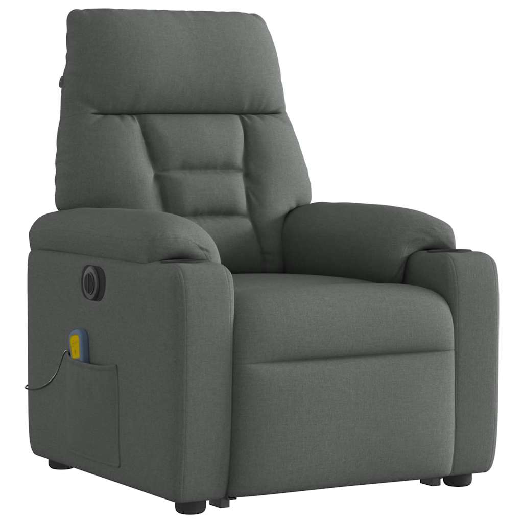 Sta-op-massagestoel elektrisch verstelbaar stof donkergrijs is nu te koop bij PeponiXL, paradijselijk wonen!