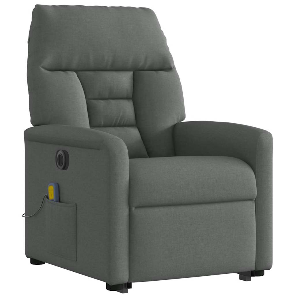 Sta-op-massagestoel elektrisch verstelbaar stof donkergrijs is nu te koop bij PeponiXL, paradijselijk wonen!